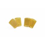A Pair of 9 Carat Gold Cufflinks Gross weight 6.8 grams.