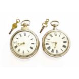 A Silver Pair Cased Lever Pocket Watch, signed Beha Schwerer & Co, Norwich, and a Pair Cased Verge