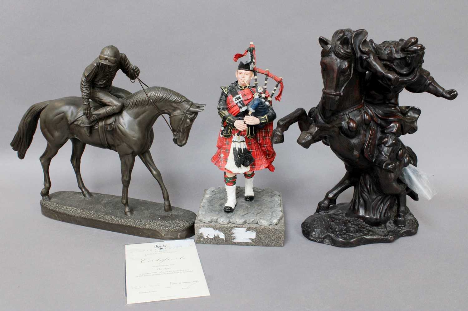 A Border Fine Arts Figure, ''The Piper'' limited edition 75/600, with certificate, together with a