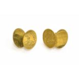 A Pair of 9 Carat Gold CufflinksGross weight 18.0 grams.