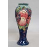 A Modern Moorcroft Vase, Finches pattern designed by Sally Tuffin, impressed and painted marks to