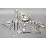 A Collection of Assorted Silver, including a Newcastle silver cream-jug; assorted items of flatware;