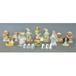 A Collection of Beatrix Potter and Bunnykins, including a rare set of Bunnykins, thimbles (eight