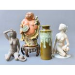 A Schreiber Porcelain Figure, of a kneeling nude girl, 30cm, a limited edition figure of Astrid,