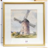 Attributed to Mary Weatherill (1834-1913) Study of a windmill thought to be Ugthorpe