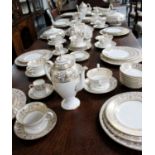 A Wedgwood Gold Florentine Part Dinner and Coffee Service, including a tureen, two sauceboats on