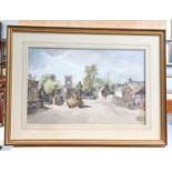 Sam Chadwick (1902-1992) Tractor carrying hay through villageSigned, watercolour; together with a