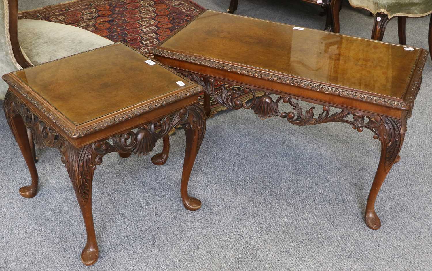 A 19th Century Mahogany Sutherland Table, with carved and pierced supports, 76cm by 62cm by 65cm, - Image 2 of 3