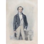 Alfred Henry Taylor (fl.1832-1867)Portrait of an elegant gentleman, three quarter length, standing