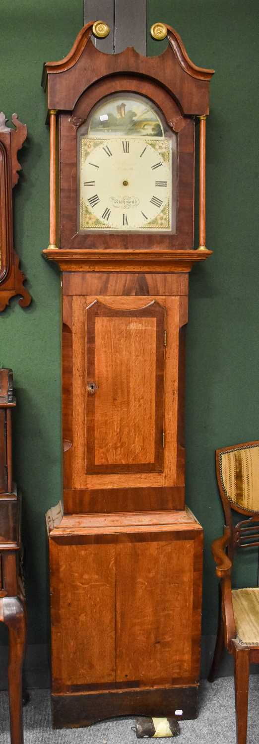 An Oak Thirty Hour Painted Dial Longcase Clock, 19th century, signed Fawcett, Richmond, 233cm