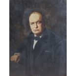 British School (20th Century)Portrait of Sir Winston Churchill Oil on canvas, 87cm by 66.5cm (