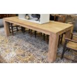 A Hartman Oak Dining Table, 240cm by 100cm by 77cm