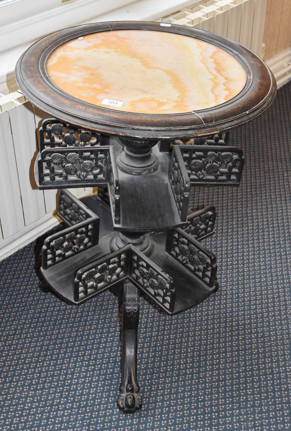 A Late 19th/Early 20th Century Chinese Hardwood Three Tier Tripod Table, 54cm dia. by 75cm