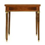 A French Louis XV/Transitional Style Rosewood, Kingwood and Marquetry-Inlaid Games Table, the