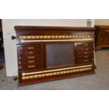 A 19th century Mahogany Snooker Scoreboard by Orme & Sons Ltd., with revolving score number, 95cm by