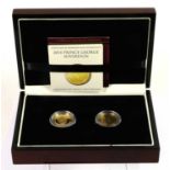 Tristan da Cunha, Gold Proof Sovereign 2-Coin Set (each.916 gold, 22mm, 8g), comprising: 2013 'Vivat