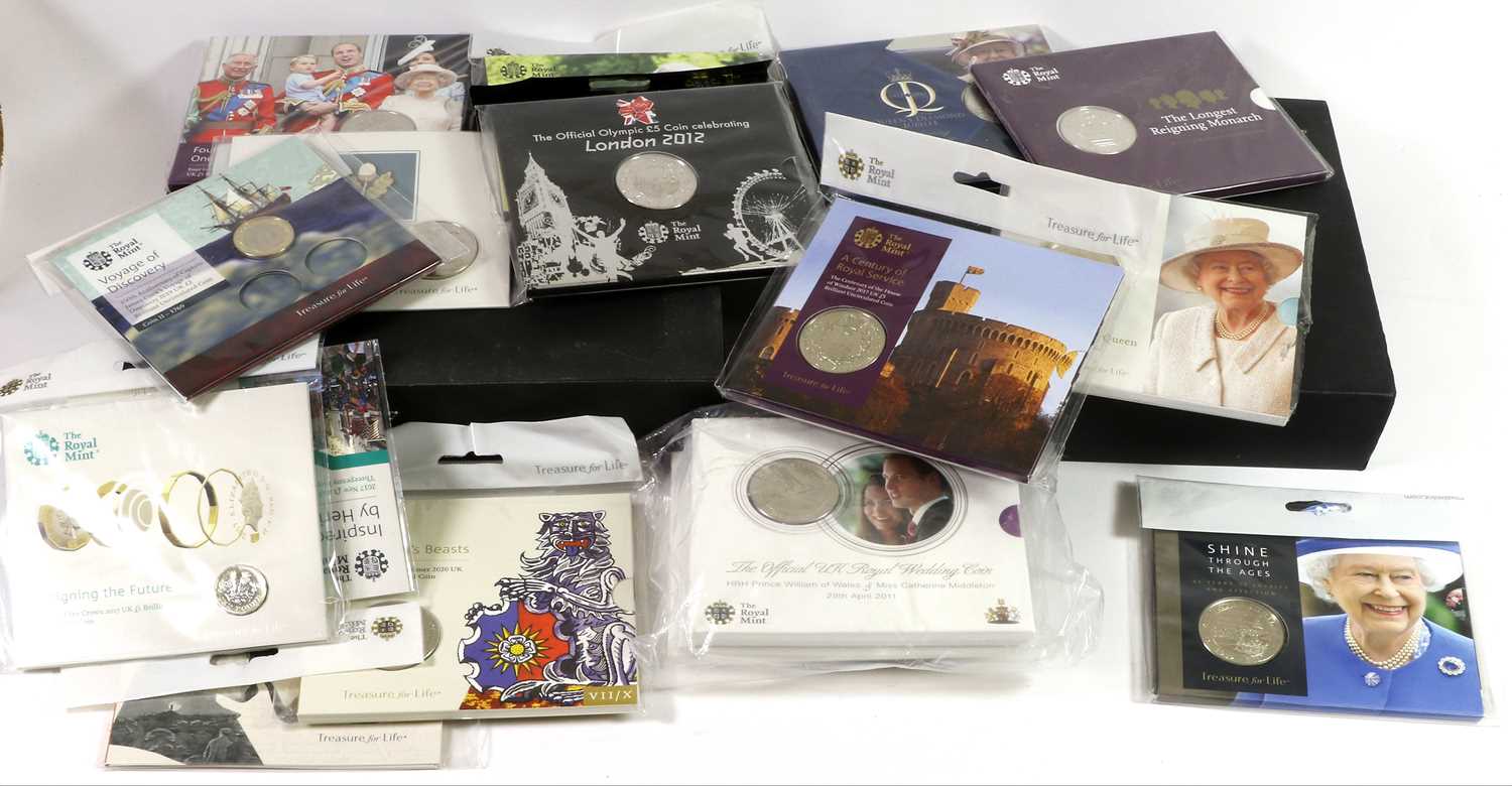 Commemorative Coins and Medallic Sets, 2 x crates, highlights include: 'Platinum Wedding - Image 6 of 9