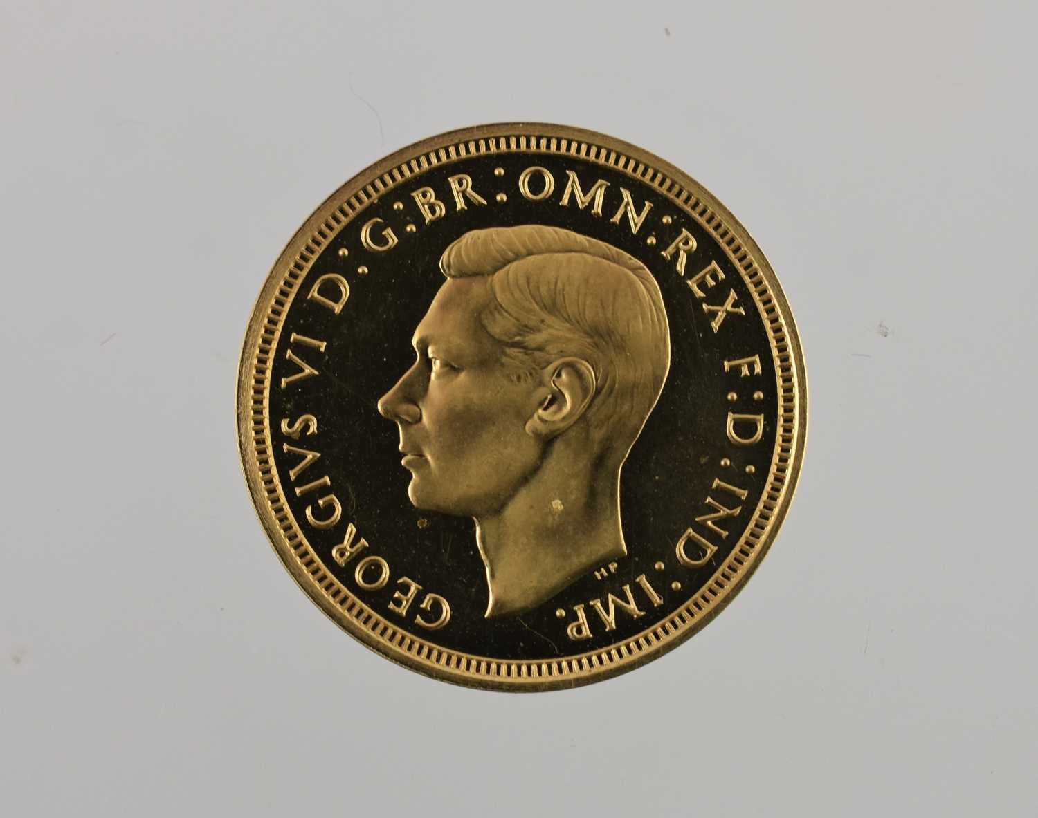 George VI, Proof Half Sovereign 1937, obv. bare head left, rev. Pistrucci's St. George and the