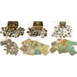 Assorted Collection, including pre-1947 silver: 12 x halfcrowns, 13 x florins, 33 x shillings, and 8