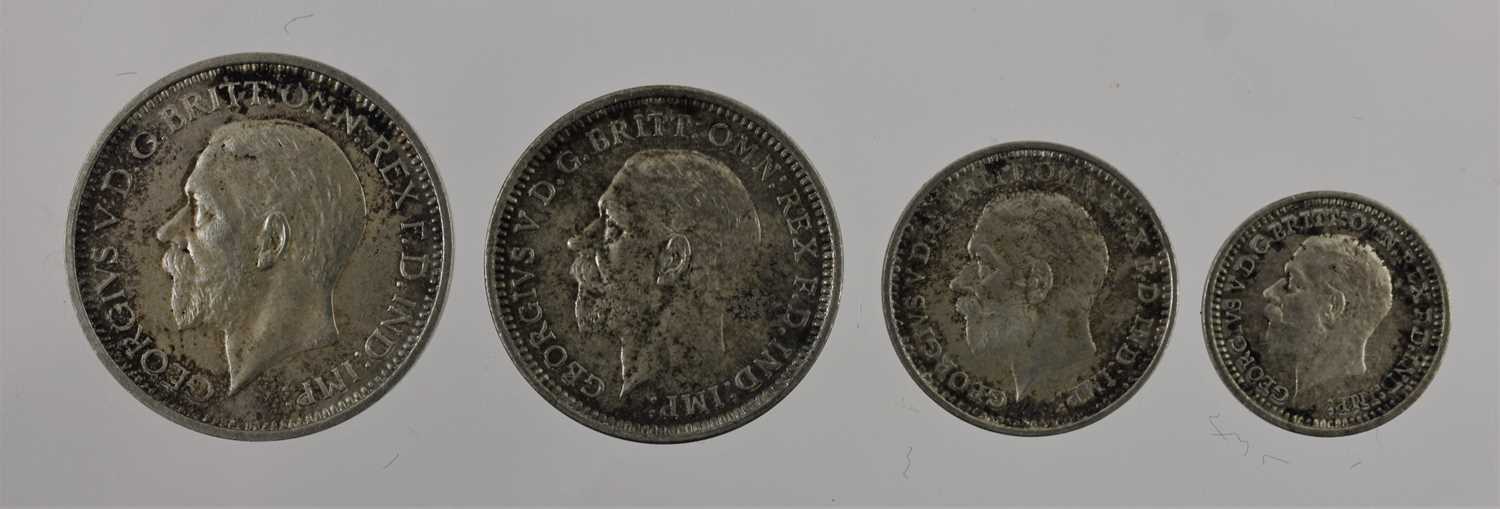 George V, Maundy Set 1935, 4 coins comprising 4d, 3d, 2d and 1d, each with obv. bare head left, rev.