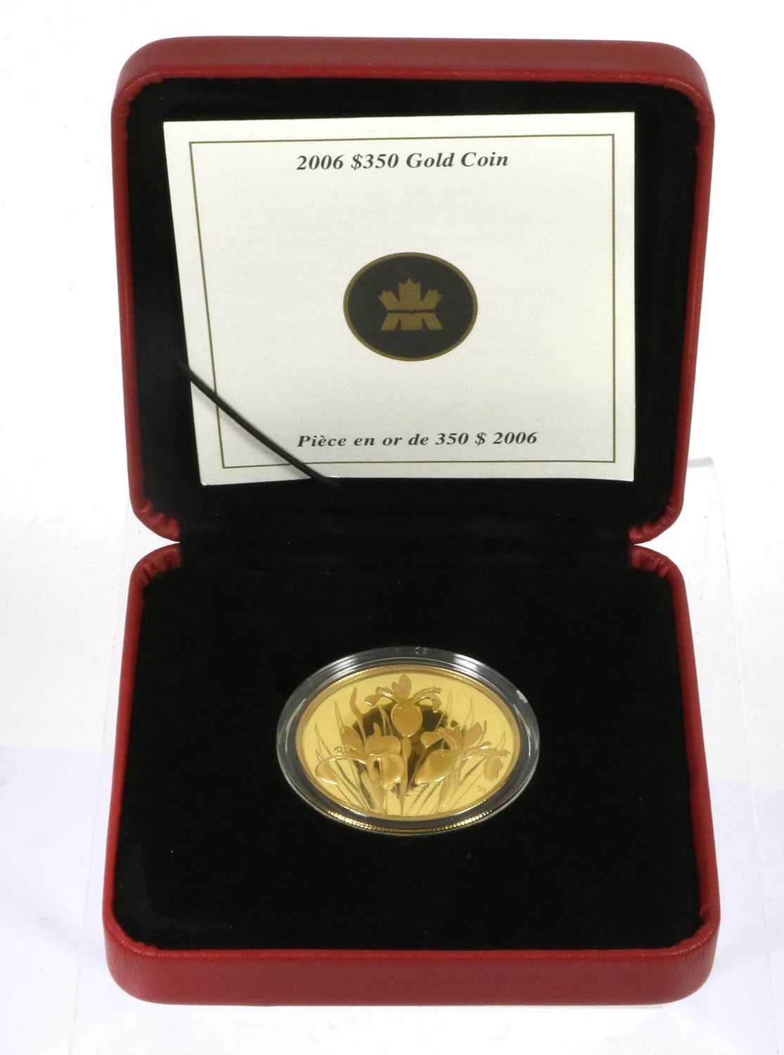 Canada, Gold Proof $350 2006 (.999 gold, 35mm, 35g), 'The Blue Flag', encapsulated in Royal Canadian