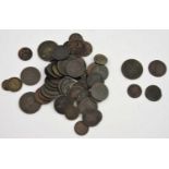 Mixed Copper Coinage & Tokens, mostly 18th and 19th century with some earlier examples, highlights