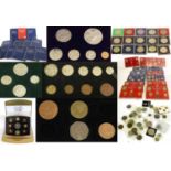 A Large Collection of Commemorative Coinage, Proof and Specimen Sets, to include: 3 x proof sets: UK