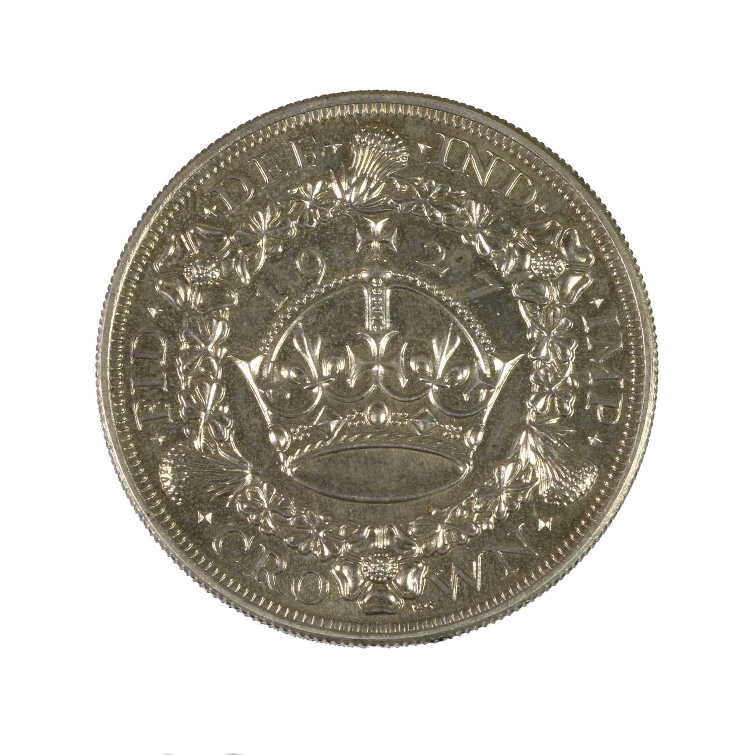 George V, Proof 'Wreath' Crown 1927 (S.4036), hairlines, overall an attractive example, GEF - Image 2 of 2