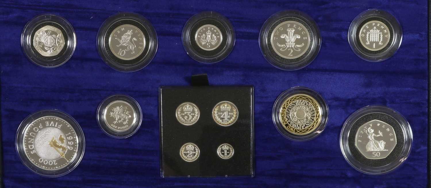 'The United Kingdom Millennium Silver Collection' 2000, 13-coin silver proof set comprising: £5, £2, - Image 2 of 2