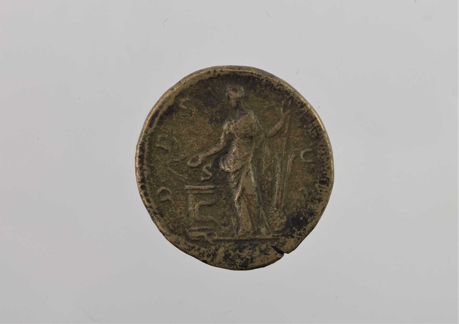 Roman Imperial - Antoninus Pius (AD 138-61) Sestertius (32mm, 21.55g), Rome min, AD144, obv. - Image 2 of 2