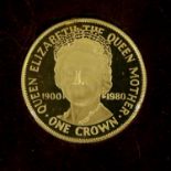 Isle of Man, Gold Crown 1980 (.916 [22ct] gold, 22mm, approx. 8g), obv. Machine portrait of the