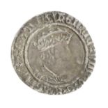 Henry VIII, Groat (25mm, 2.58g), Second Coinage 1526-44, mm arrow, obv. Laker bust D, large