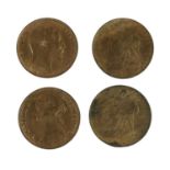 15 x Halfpennies, including: 3 x Victoria: 'Bun Head' 1881; and 2 x 'Old Head' 1896 and 1901; 5 x