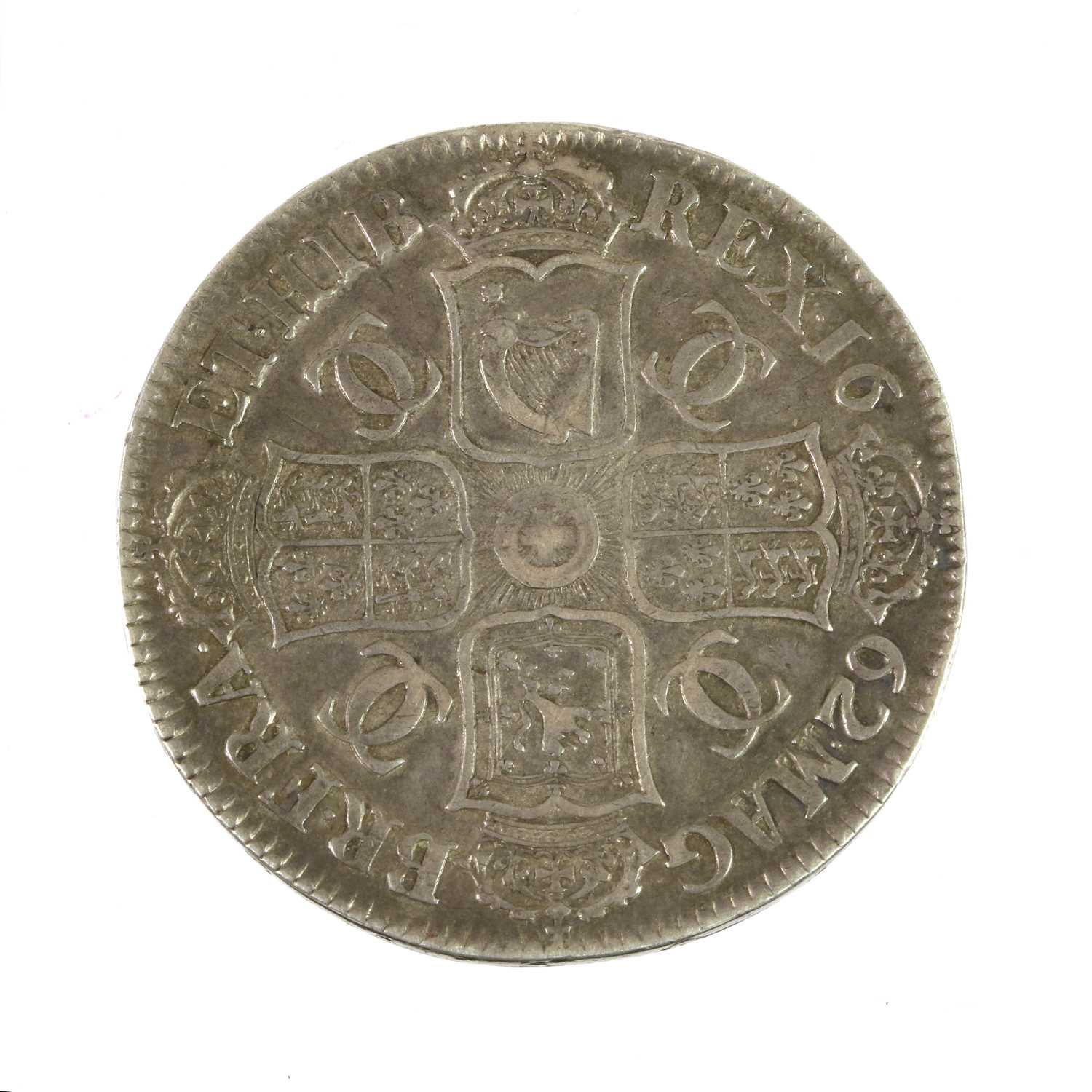 Charles II, Crown 1662, obv. first draped bust rose below, (S.3350), an attractive example, VF/VF+ - Image 2 of 2