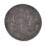 William III, Halfcrown 1696 OCTAVO obv. laureate, draped and cuirassed first bust right, rev.