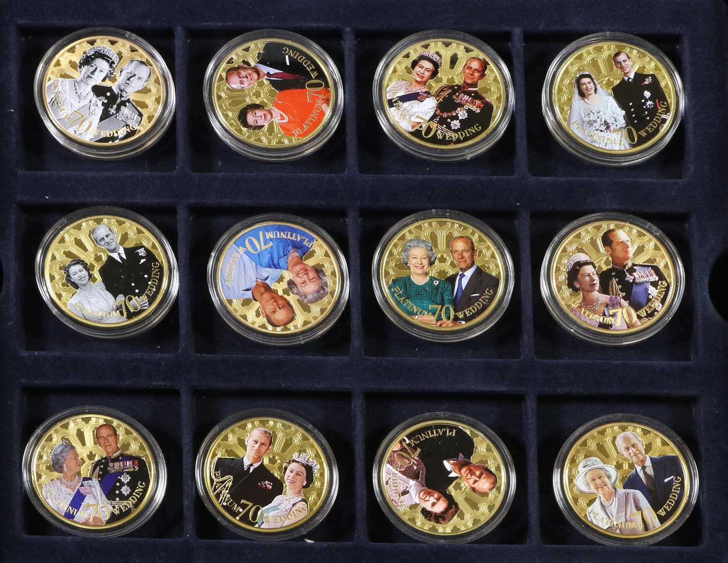 Commemorative Coins and Medallic Sets, 2 x crates, highlights include: 'Platinum Wedding - Image 3 of 9