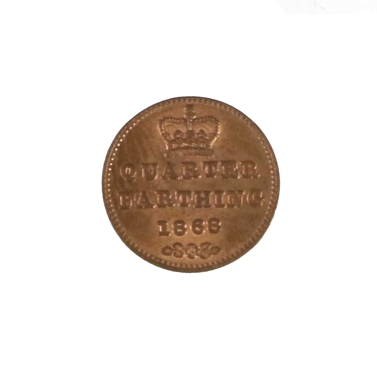 Victoria, Proof Copper Quarter Farthing 1868 (S.3953; Peck 616; KM 737) lustrous FDC - Image 2 of 2