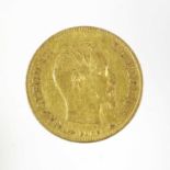 France - Second Empire, Napoleon III Gold 10 Francs 1859A (.900 gold, 19mm, 3.17g), Paris mint, obv.