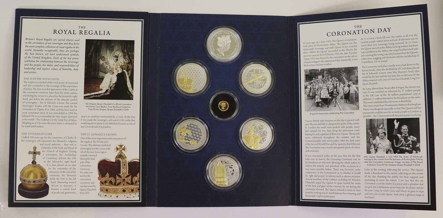 George VI, Silver Specimen Set 1946, 5 coins from halfcrown to sixpence (including English and - Image 3 of 5