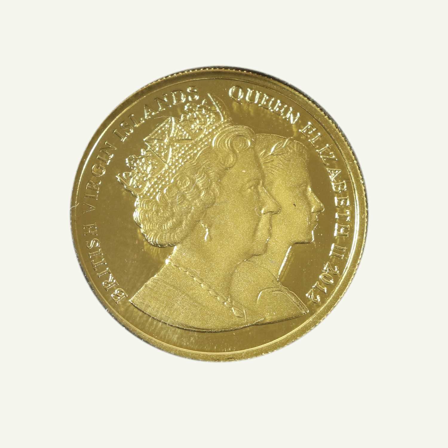 British Virgin Islands, 'Trooping of the Colour' Gold Proof $25 2012 (.999 [24ct] gold, 22mm, 3. - Image 3 of 3