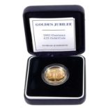 Guernsey, Gold Proof £25 2002 (.916 gold, 22.05mm, 7.98g), 'Golden Jubilee', encapsulated with Royal