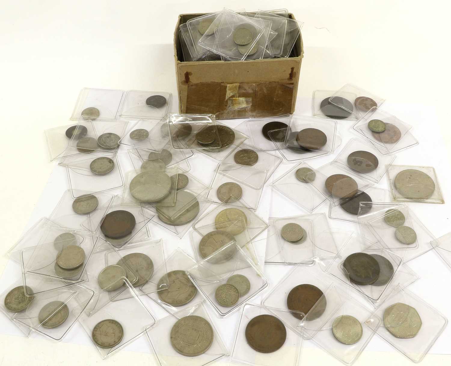 Assorted Collection, including pre-1947 silver: 12 x halfcrowns, 13 x florins, 33 x shillings, and 8 - Image 7 of 8