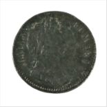 William & Mary, Farthing 1694 rev. single exergue line (S.3453; Peck 619), darkly toned, AVF