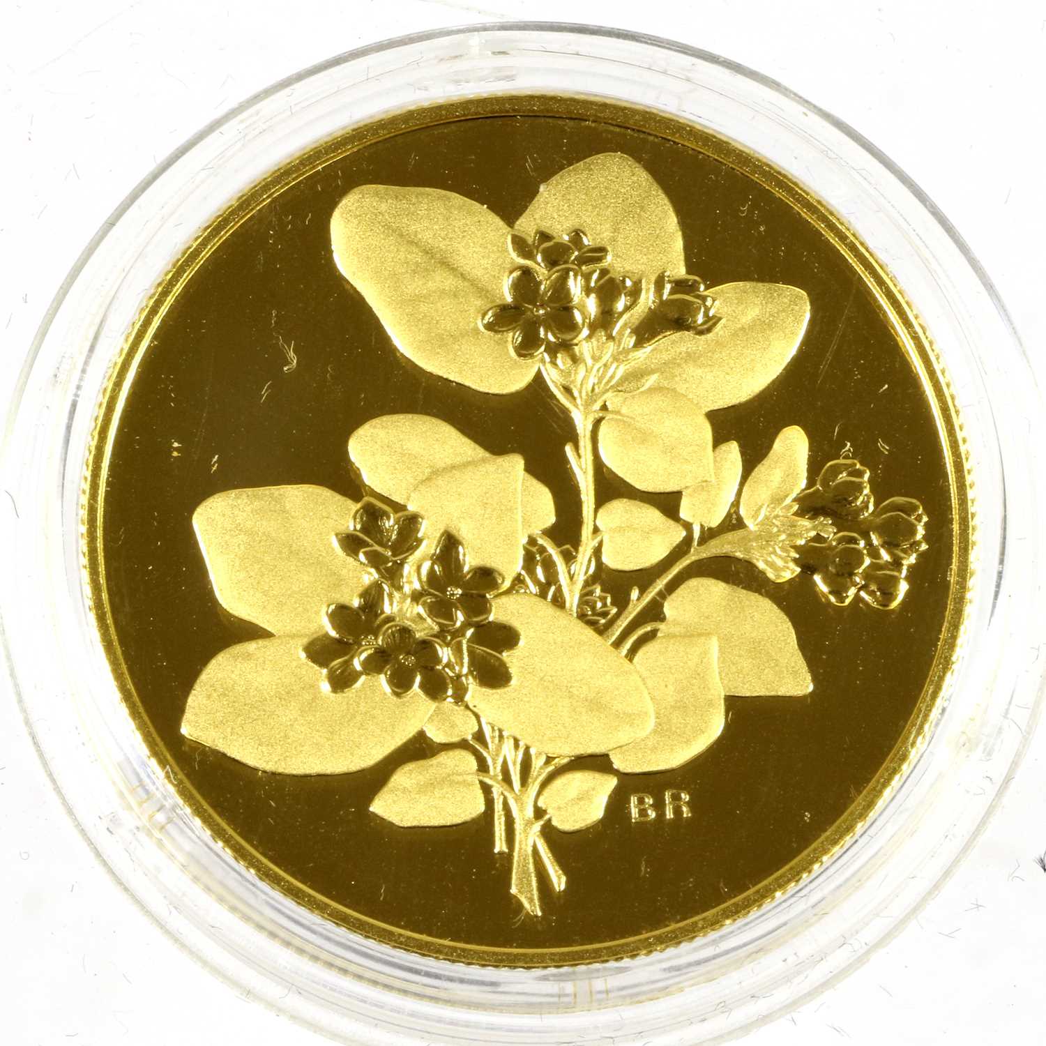 Canada, Gold Proof $350 2001 (.999 gold, 34mm, 38.05g), rev. Mayflowers, encapsulated with Royal - Image 2 of 3