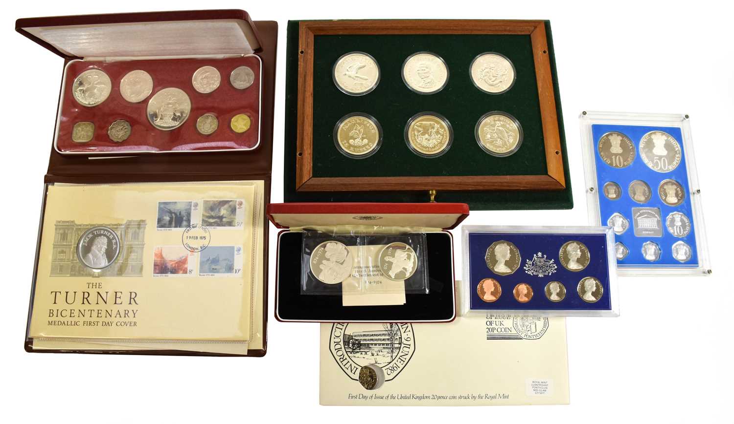 Assorted Commemorative Coins and Proof Sets, to include: Australia 6-coin proof set 1973, from 50 - Image 2 of 3