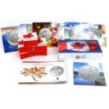 15 x Canada, Silver Coins & Sets, comprising: '2015 Fine Silver Fractional Set' 5 proof coins