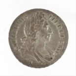 William III, Crown 1696 OCTAVO, obv. third draped bust, (S.3472), better obv., Obverse better,