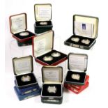 15 x UK Silver Proof and Piedfort £2 Coins and Sets, comprising: 5 x piedfort: 1994 'Tercentenary of
