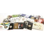 A Large Quantity of Commemorative Coins and Medals, to include: 18 x 'BU' commemorative Royal Mint