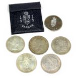 6 x British & Foreign Silver, comprising: George V crown 1935 'Silver Jubilee', obv. bare head left,